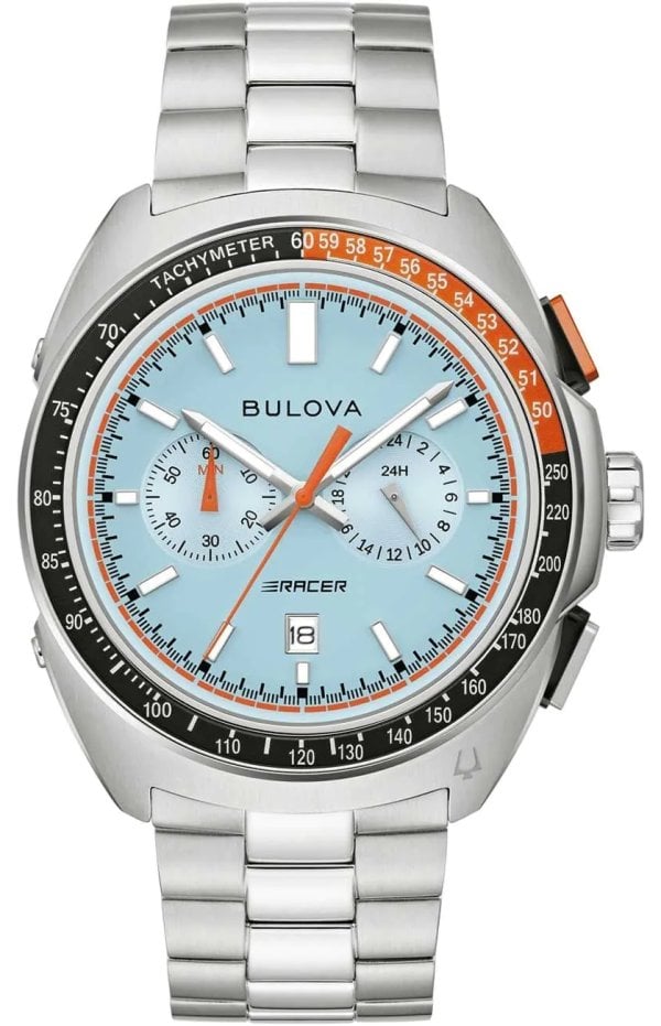 Bulova Herrklocka 98B432 Racer Blå/Stål Ø42 mm
