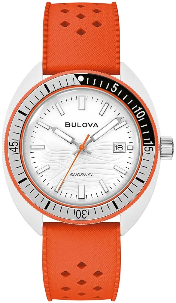 Bulova Herrklocka 98B448 Snorkel Vit/Gummi Ø41 mm