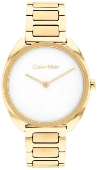 Calvin Klein CK Damklocka 25200276 Adorn Vit/Gulguldtonat stål Ø34