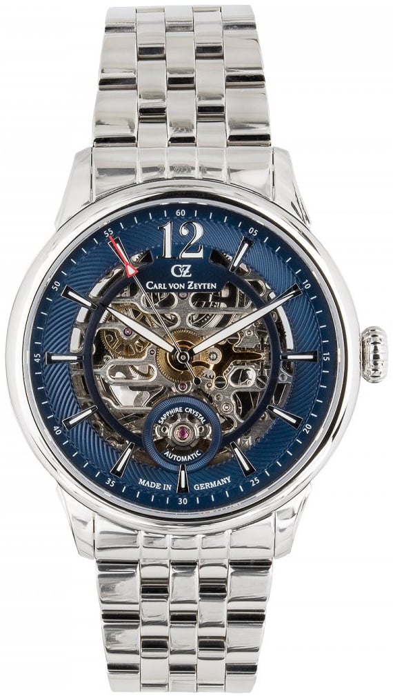 Carl von Zeyten Herrklocka CVZ0080BLMS Schramberg Blå/Stål Ø43 mm