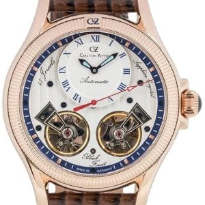 Carl von Zeyten Herrklocka CVZ0084RWHS Waldhaus Vit/Läder Ø46 mm