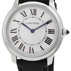 Cartier WSRN0031 Ronde Must Vit/Läder Ø36 mm