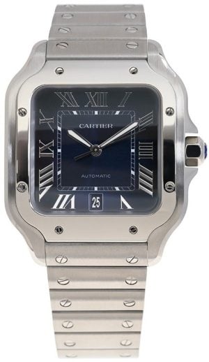 Cartier WSSA0071 Santos de Blå/Stål 47.5x39.74 mm