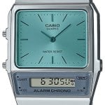casio aq-800ec-2aef vintage turkos/stål ø32.1 mm
