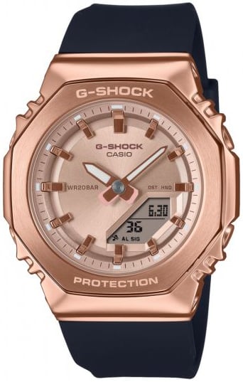 Casio Damklocka GM-S2110PG-1A4ER G-Shock Roséguldstonad/Gummi Ø40 mm
