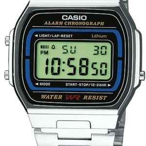 Casio Herrklocka A164WA-1VES Collection LCD/Stål 36.8x35 mm