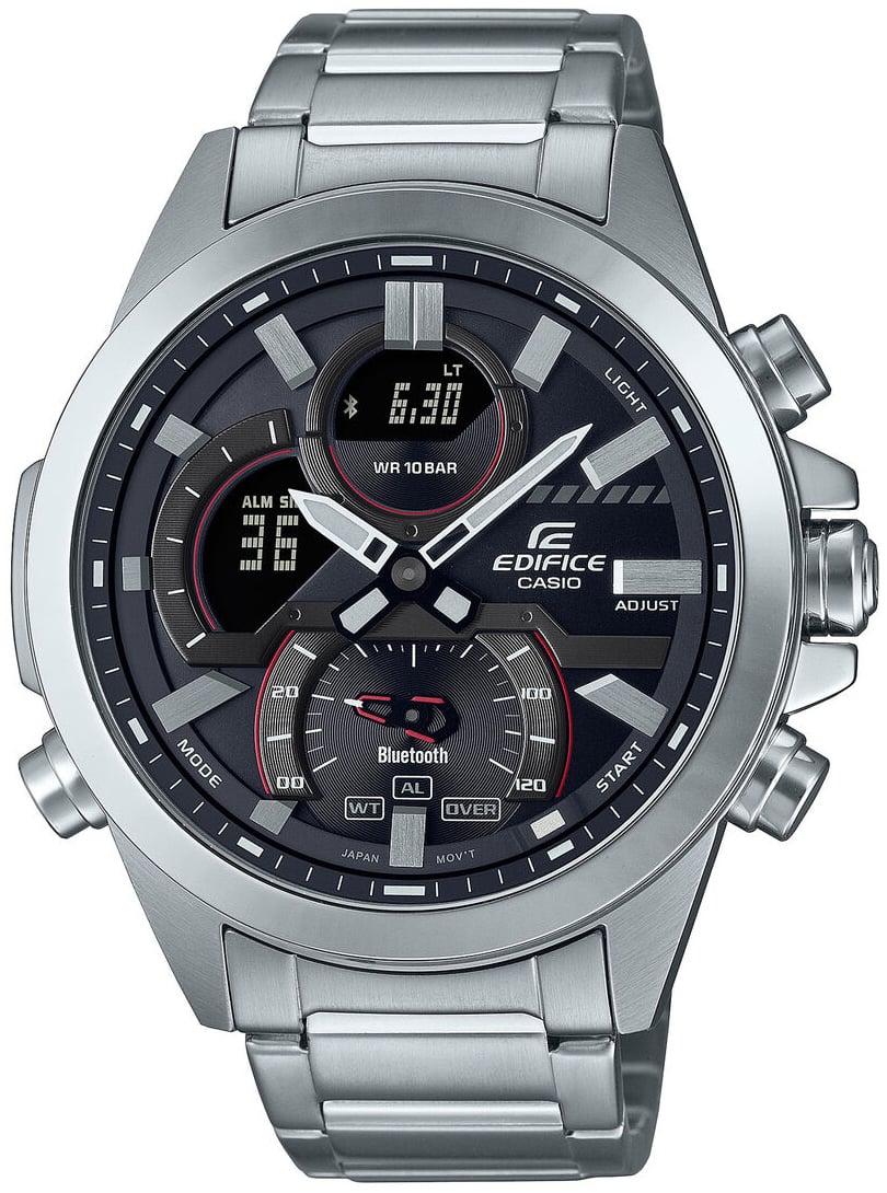 Casio herrklocka ecb-30d-1aef edifice grå/stål ø48. 7 mm casio herrklocka ecb-30d-1aef edifice grå/stål ø48.7 mm