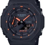 casio herrklocka ga-2100-1a4er g-shock svart/resinplast ø45.4 mm