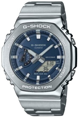 Casio Herrklocka GM-2110D-2BER G-shock Blå/Stål Ø44.4 mm