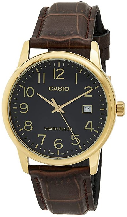 Casio Herrklocka MTP-V002GL-1BUDF Classic Svart/Läder Ø44 mm