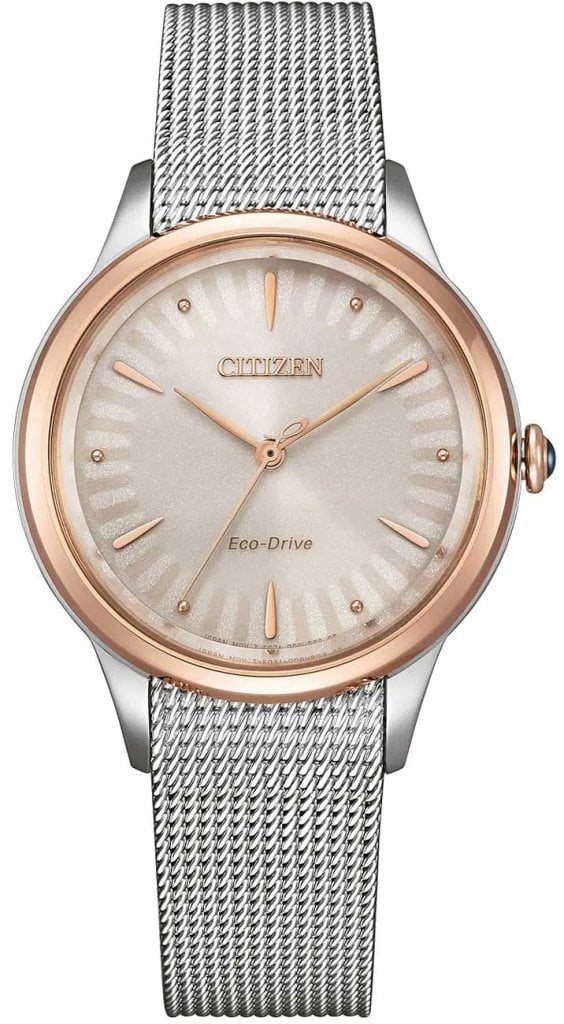Citizen Damklocka EM1156-80X Eco Drive Champagnefärgad/Stål Ø32 mm