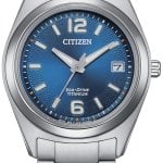 citizen damklocka fe6151-82l titanium blå/titan ø34 mm
