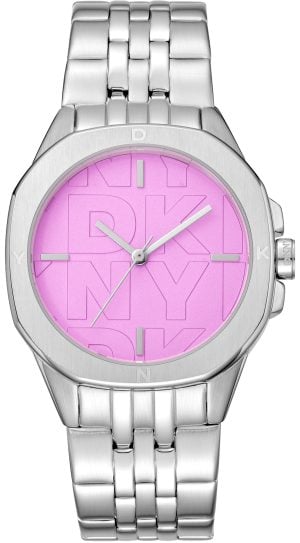 DKNY Damklocka DK1L012M0055 Brooklyn Midi Rosa/Stål Ø34 mm