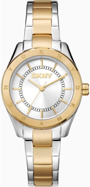 DKNY Damklocka DK1L018M0055 Chambers Sport Silverfärgad/Guldtonat