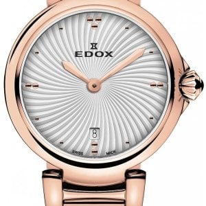 Edox Damklocka 57002-37RM-AIR LaPassion Silverfärgad/Roséguldstonat