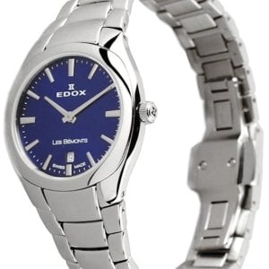 Edox Damklocka 57004-3BUIN Les Bemonts Blå/Stål Ø30 mm