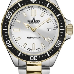 Edox Herrklocka 80120-357JM-AID Neptunian Silverfärgad/Gulguldtonat