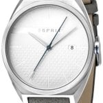esprit herrklocka es1g056l0015 silverfärgad/läder ø40 mm