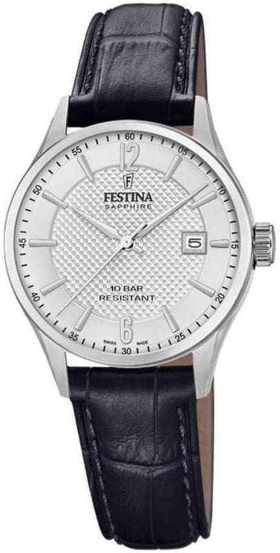 Festina Damklocka F20009-5 Swiss Made Silverfärgad/Läder Ø29 mm