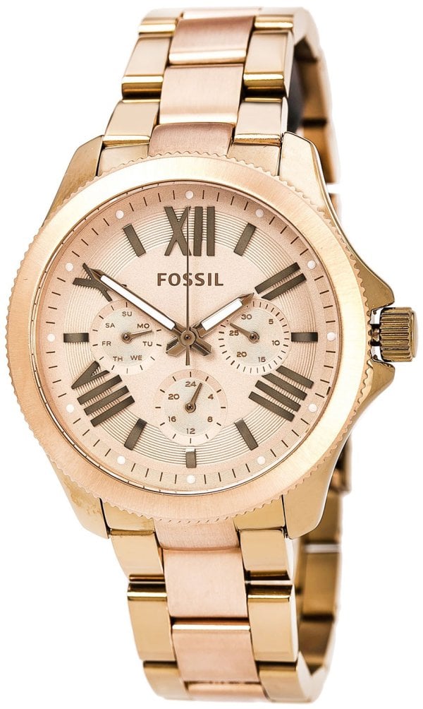 Fossil Herrklocka AM4634 Cecile Beige/Roséguldstonat stål Ø40 mm