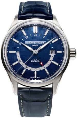Frederique Constant Herrklocka FC-350NT4H6 Yacht Timer Blå/Läder