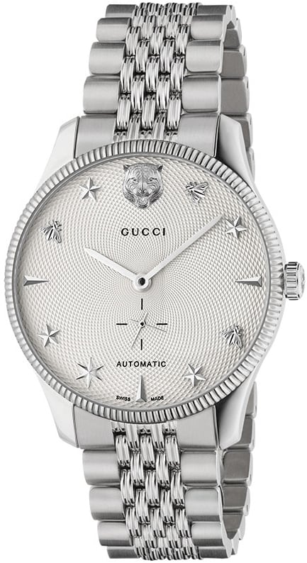 Gucci Herrklocka YA126354 G-Timeless Vit/Stål Ø40 mm