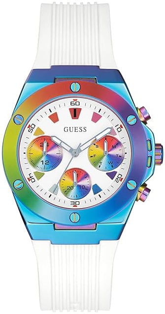 Guess Damklocka GW0030L6 Athena Vit/Gummi Ø39 mm