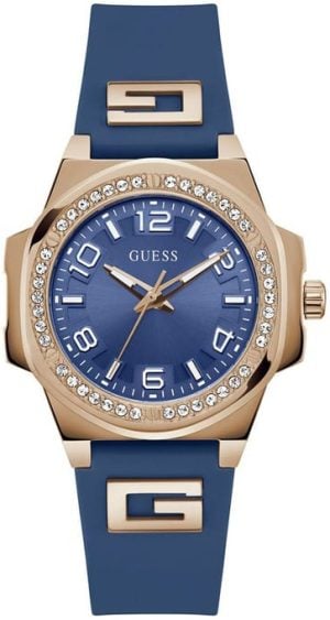Guess Damklocka GW0617L3 Hype Blå/Roséguldstonat stål Ø36 mm