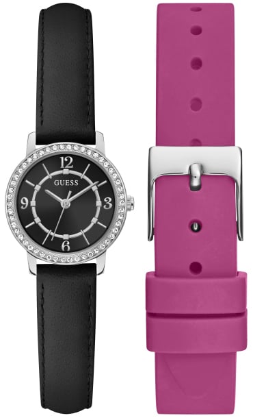 Guess Damklocka GW0643L1 Melody Svart/Gummi Ø28 mm