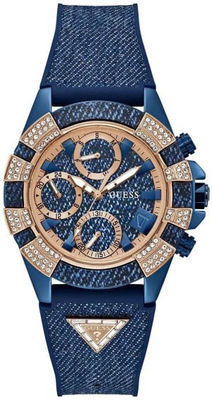 Guess Damklocka GW0813L1 Iconic Blå/Textil Ø39 mm