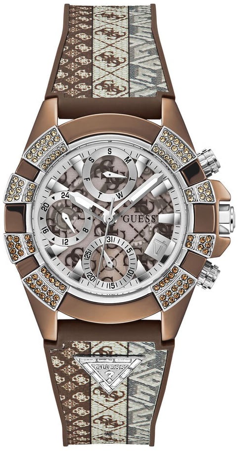 Guess Damklocka GW0813L2 Iconic Skelettskuren/Textil Ø39 mm