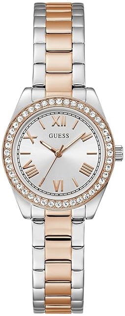 Guess Damklocka GW0841L3 Mini Luna Silverfärgad/Roséguldstonat