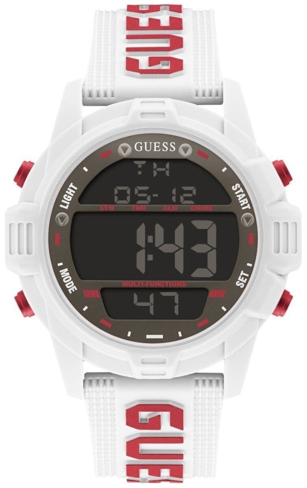 Guess Herrklocka GW0050G4 Charge Svart/Gummi Ø51 mm