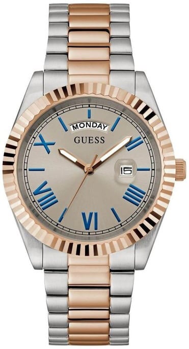 Guess Herrklocka GW0265G13 Connoisseur Grå/Roséguldstonat stål