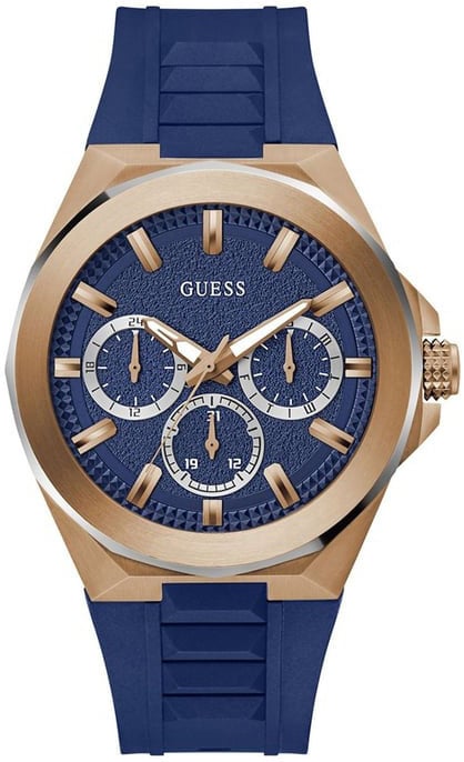 Guess Herrklocka GW0799G2 Dashboard Blå/Gummi Ø46 mm