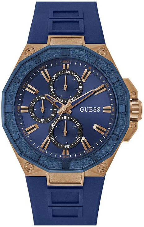 Guess Herrklocka GW0803G2 Tri Luxe Blå/Gummi Ø46 mm