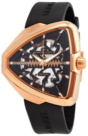 Hamilton Herrklocka H24525331 Ventura Svart/Gummi