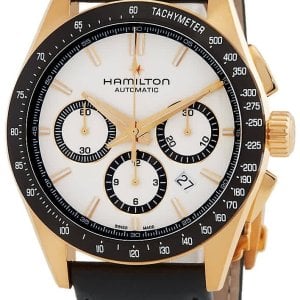 Hamilton Herrklocka H36626710 Jazzmaster Performer Vit/Läder Ø42 mm