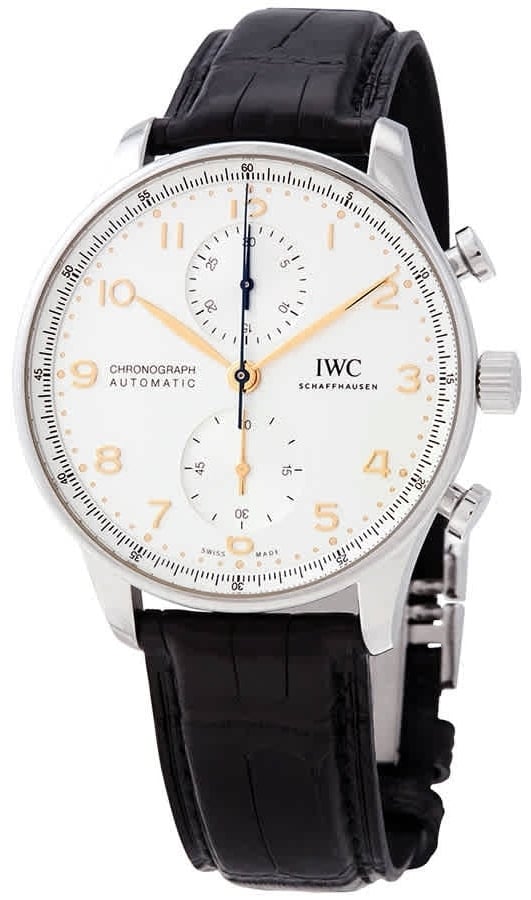 IWC Herrklocka IW371604 Portuguese Silverfärgad/Läder Ø40.9 mm