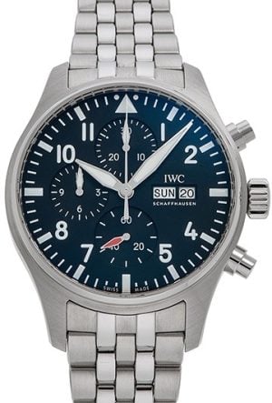IWC Herrklocka IW378002 Pilot Grå/Stål Ø43 mm