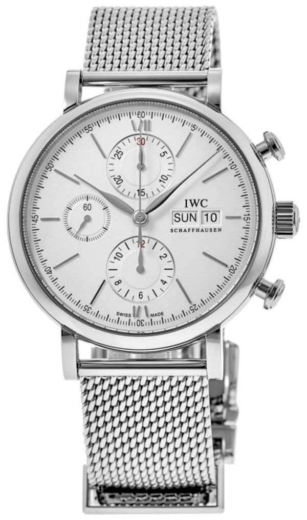 IWC Herrklocka IW391028 Portofino Silverfärgad/Stål Ø42 mm