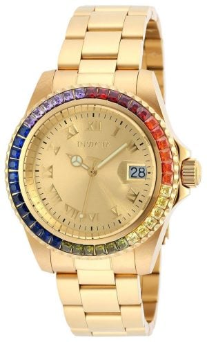 Invicta Damklocka 20022 Angel Guld/Gulguldtonat stål Ø40 mm