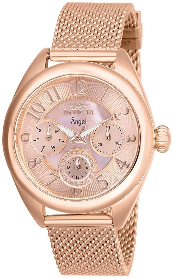 Invicta Damklocka 27454 Angel Roséguldstonad/Roséguldstonat stål