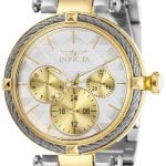 invicta damklocka 28960 bolt vit/gulguldtonat stål ø36.5 mm