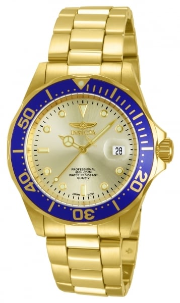 Invicta Herrklocka 14124 Pro Diver Guld/Gulguldtonat stål Ø40 mm