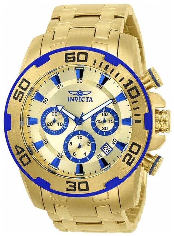 Invicta Herrklocka 22320 Pro Diver Guld/Gulguldtonat stål Ø50 mm
