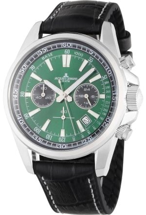 Jacques Lemans Herrklocka 1-2117T Liverpool Grön/Läder Ø44 mm