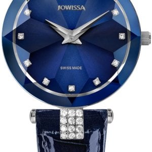 Jowissa Damklocka J5.622.M Facet Blå/Läder Ø29 mm