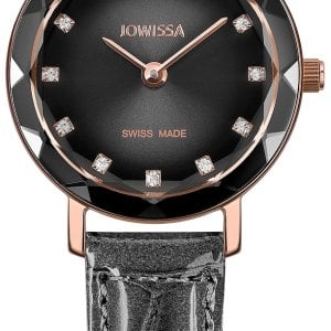 Jowissa Damklocka J5.647.S Aura Grå/Läder Ø26 mm