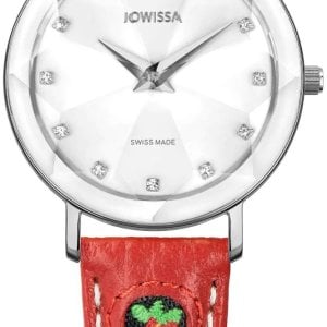 Jowissa Damklocka J5.777.M Facet Vit/Textil Ø30 mm